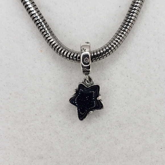 Sterling Silver 925 Wishing Start Shooting Star Dangle Bracelet Charm - Picture 5 of 5